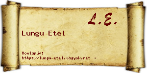 Lungu Etel névjegykártya
